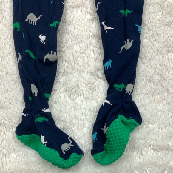 NWOT Dinosaur zip up pajamas. Size 3t - Picture 3 of 6
